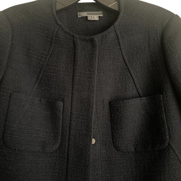 Vince round collar lined coastal blue jacket. Size 2. - Picture 8 of 16